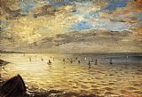 Eugene Delacroix Wall Art - The Sea from the Heights of Dieppe